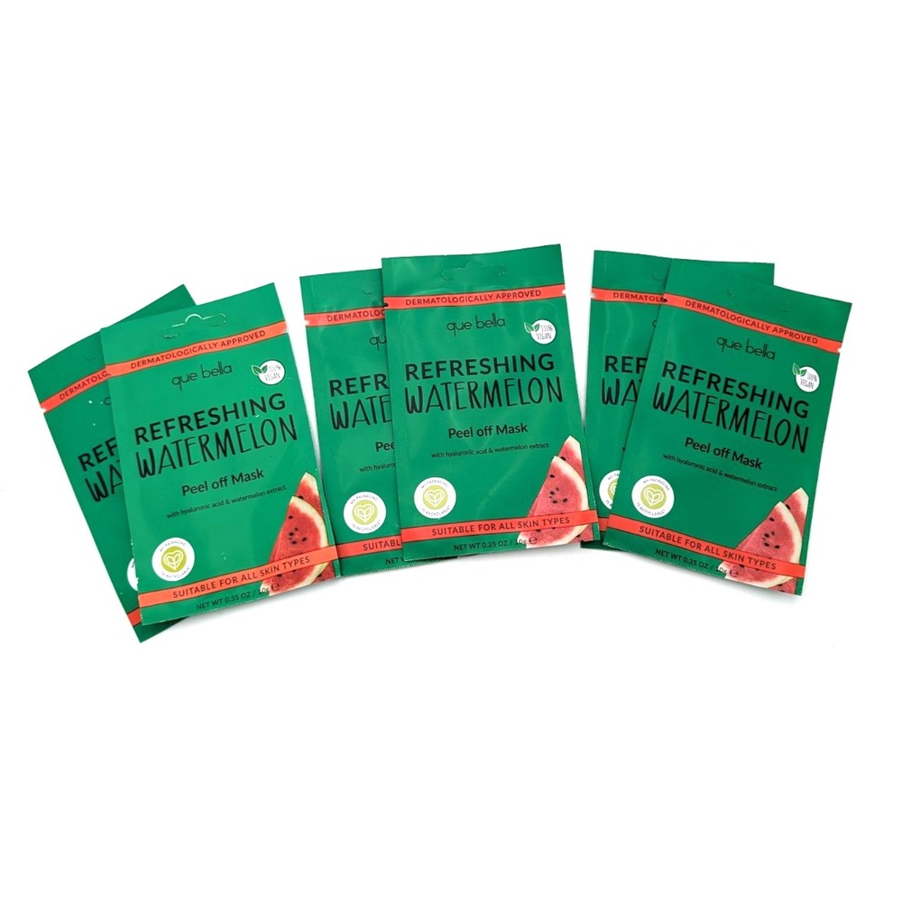 6 Packs Que Bella Reviving Watermelon Peel Off Mask Refresshing & Toning SSD